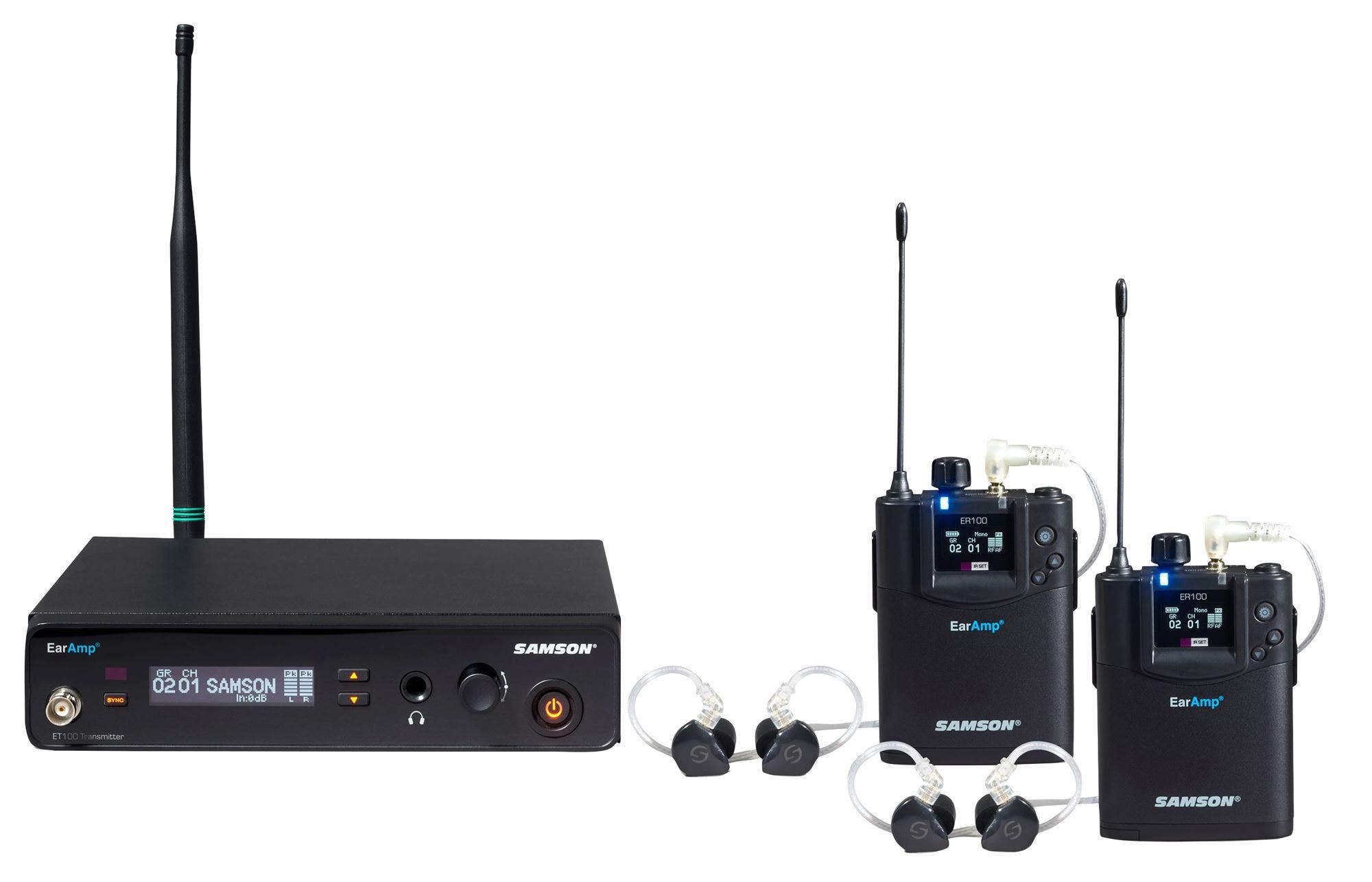 Samson EarAmp EWM100 Wireles In Ear Monitor Dual System