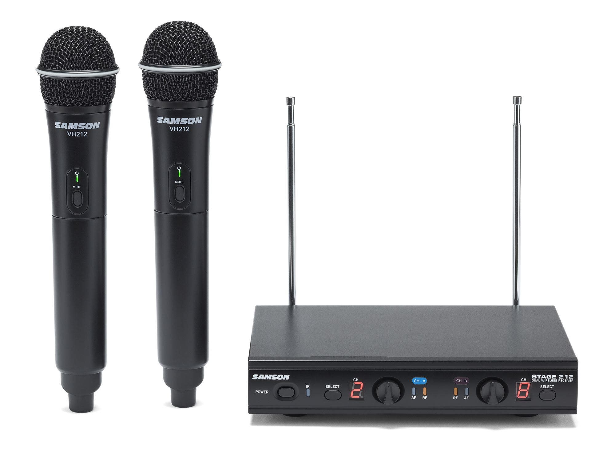 Samson Stage 212 Dual Handheld VHF Wireless - Frequency Agile