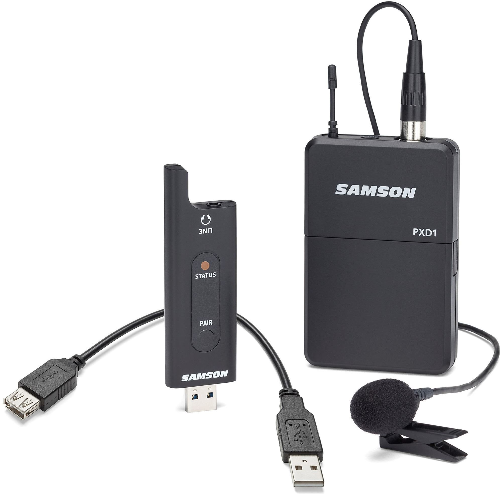 Samson XPD2B LM8 USB Digital Wireless Lavalier Microphone System