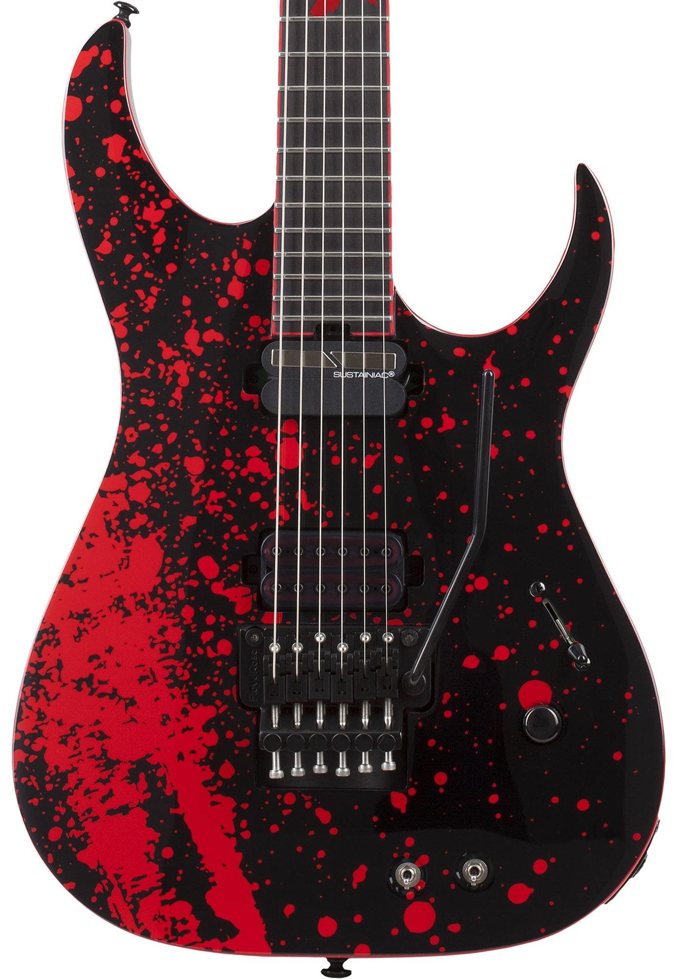 Schecter Sullivan King Banshee 6FRS Guitar Obsidian Blood