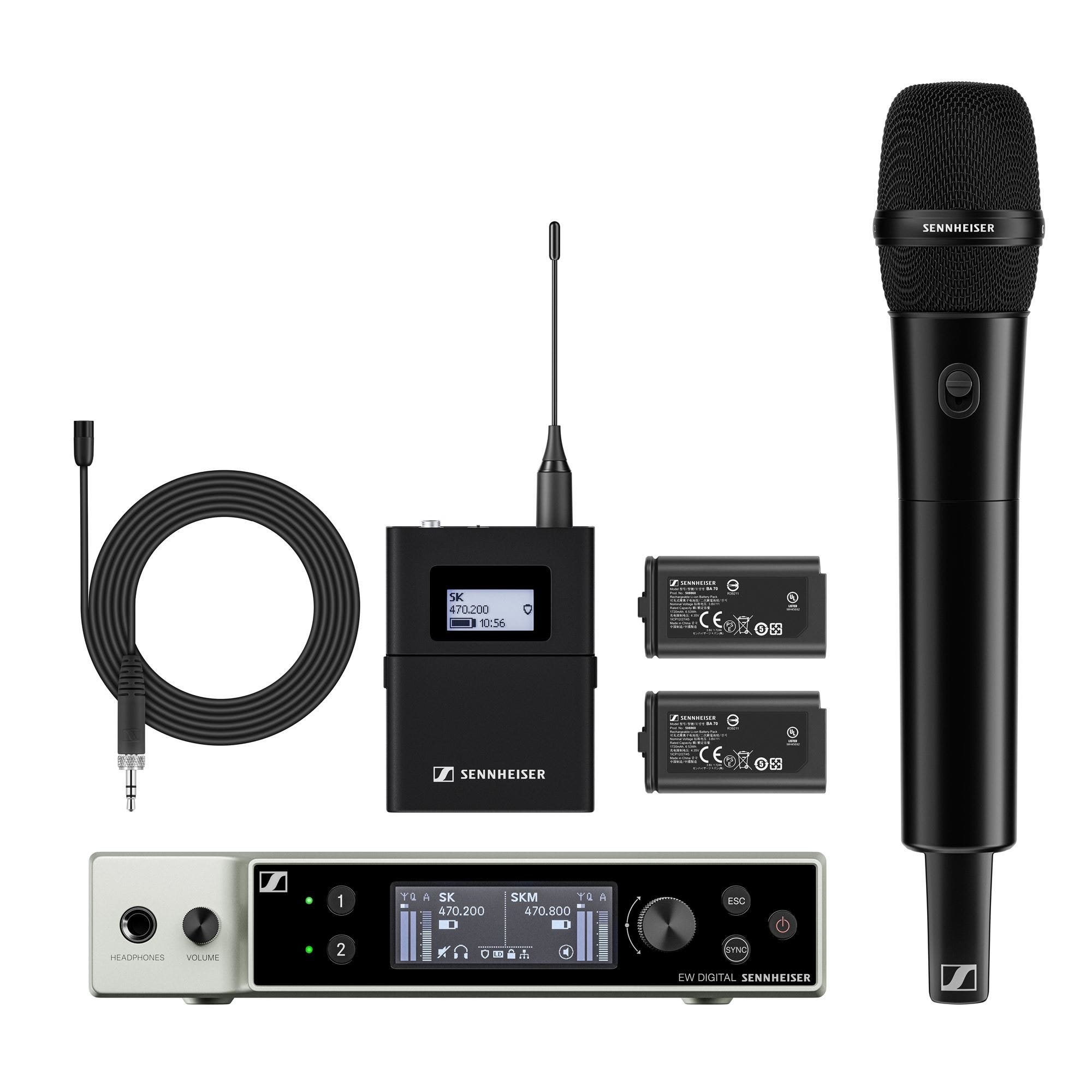 Sennheiser EW-DX eVolution Digital MKE-2 e835 Handheld and Lapel