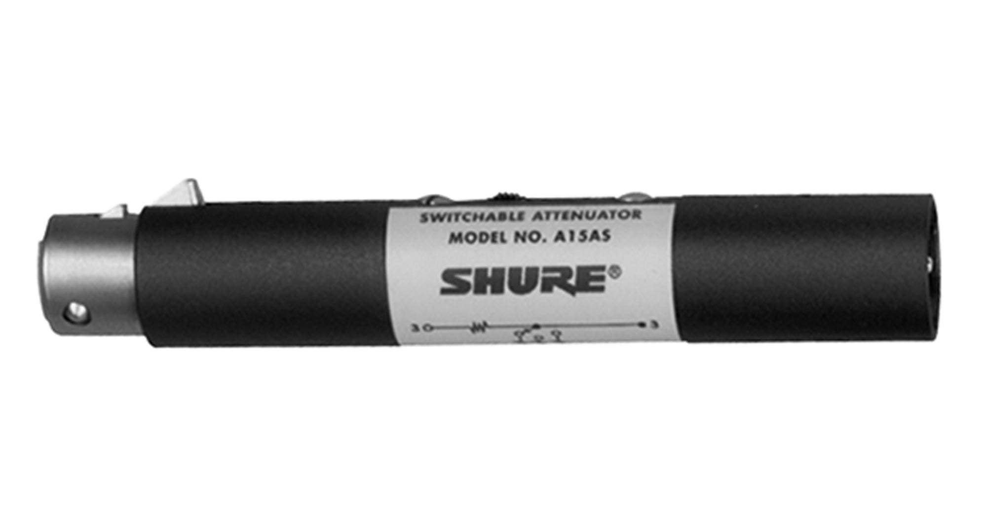 Shure A15AS Switchable In-Line Audio Attenuator