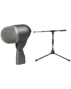 Shure Beta52A Microphone and SH-TRIPODSTDLP Boom Stand Bundle