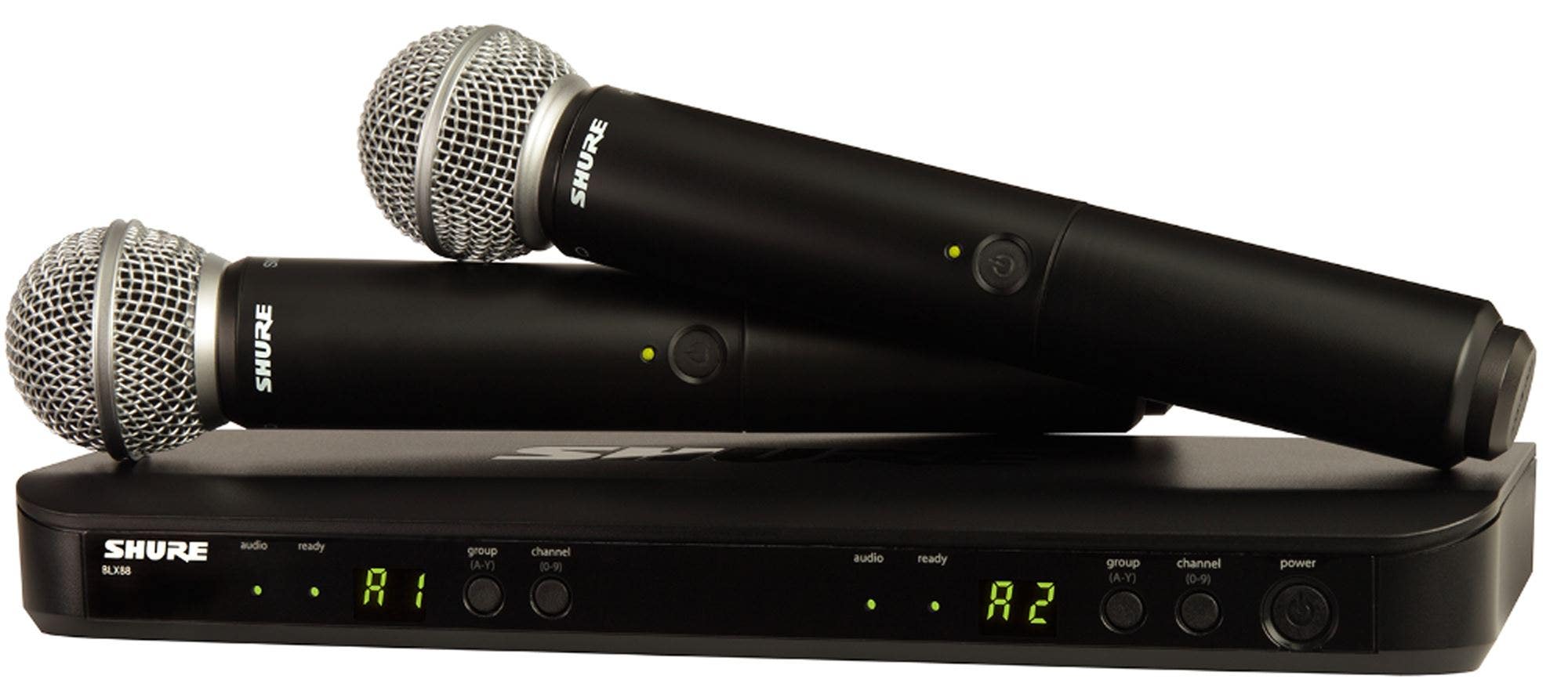 配信機器・PA機器・レコーディング機器 SHURE SVX Wireless Microphone System Shure BLX 288PG58 Dual Handheld Wireless Microphone System