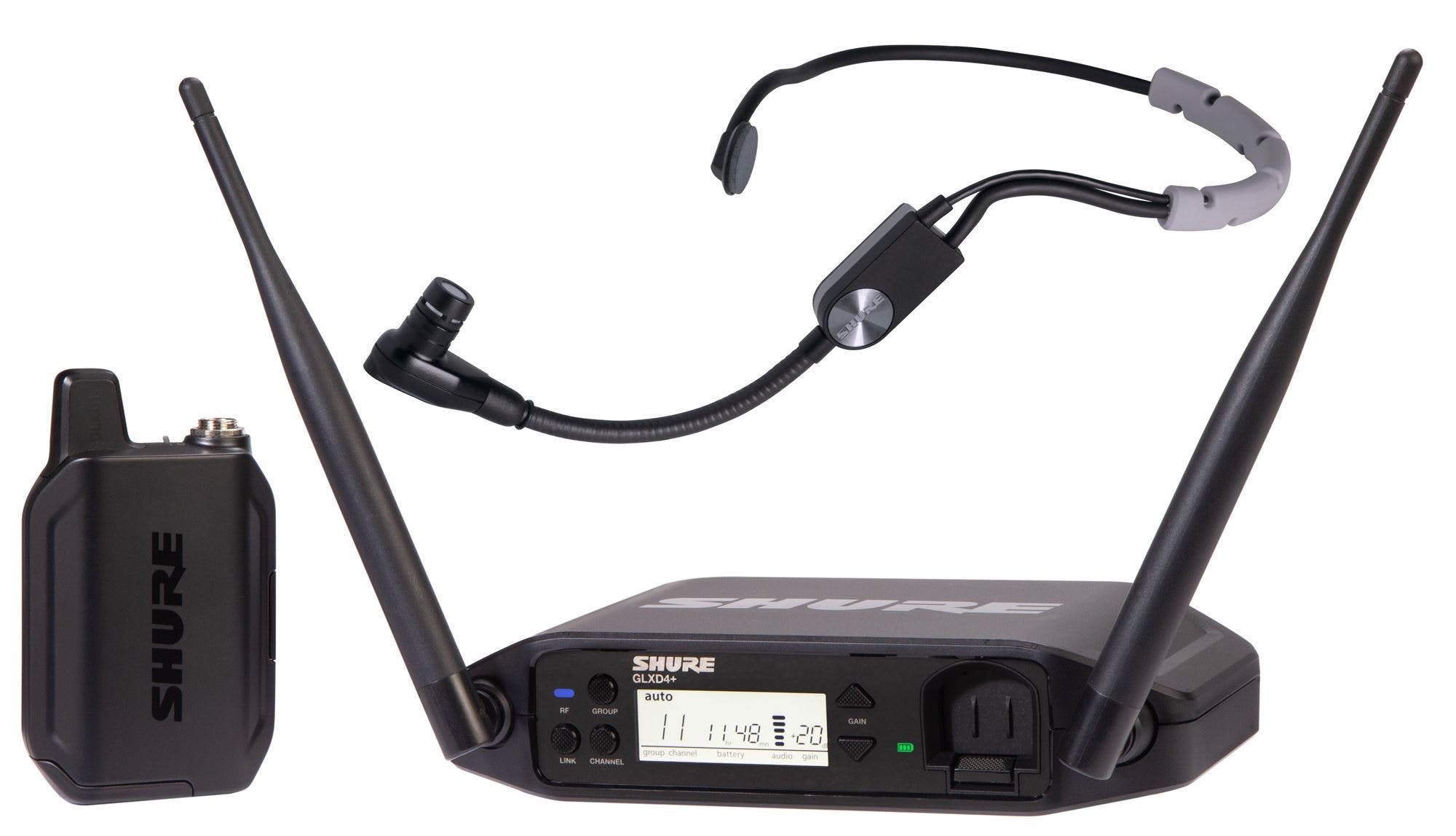 Shure GLXD14 Dual Band Headset Wireless System with SM35