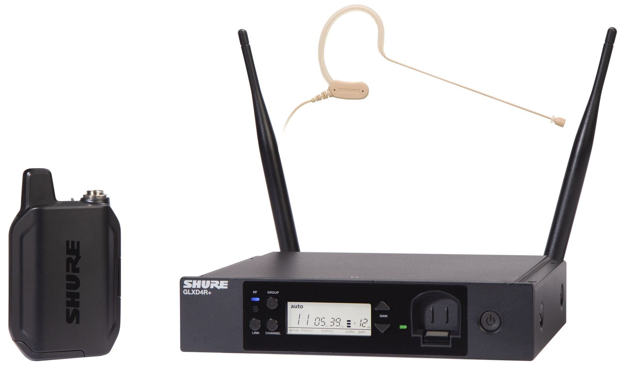 Shure GLXD14R Plus Dual Band Headset Wireless System with MX153