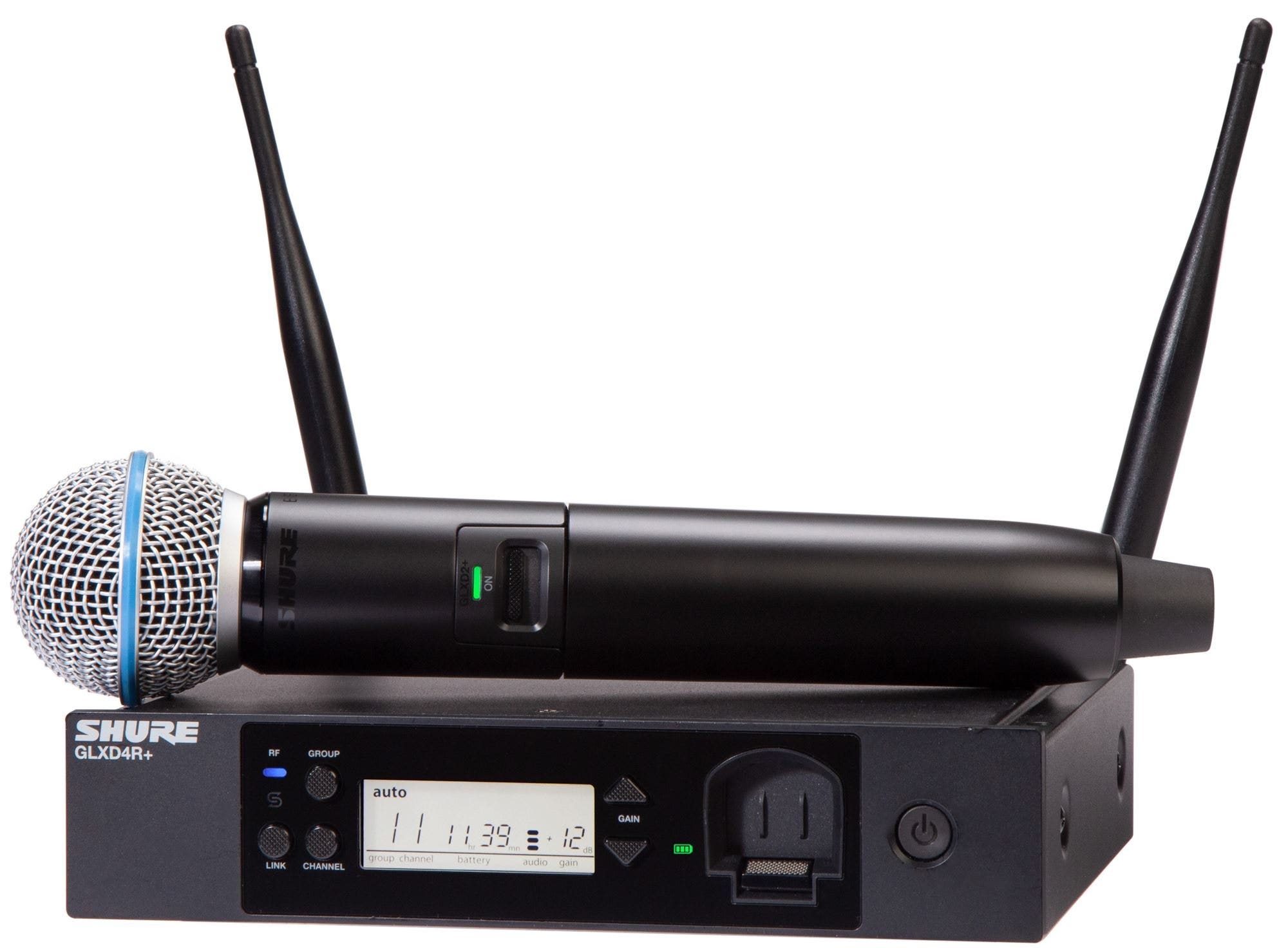 Shure GLXD24R Plus Dual Band Vocal Wireless Handheld System with BETA58A