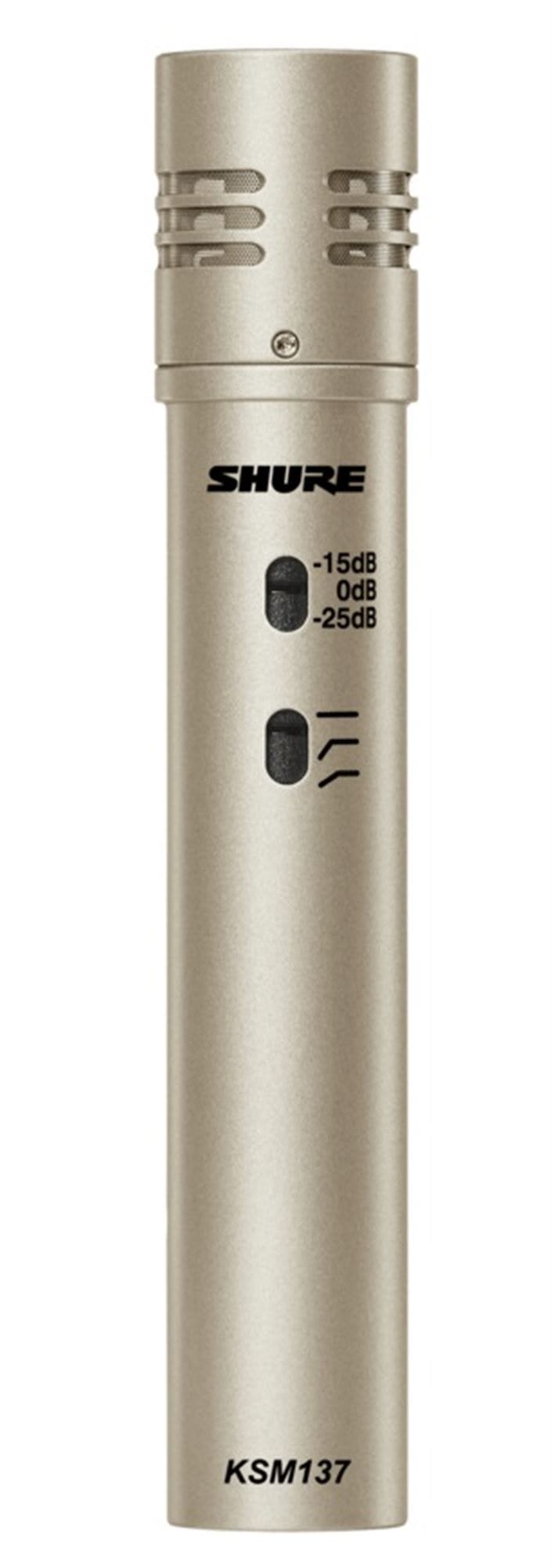 Shure KSM137 Cardioid Condenser Microphone with Windscreen