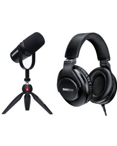 Shure MV7-K-BNDL Recording Kit MV7 USB Mic With Tripod Stand