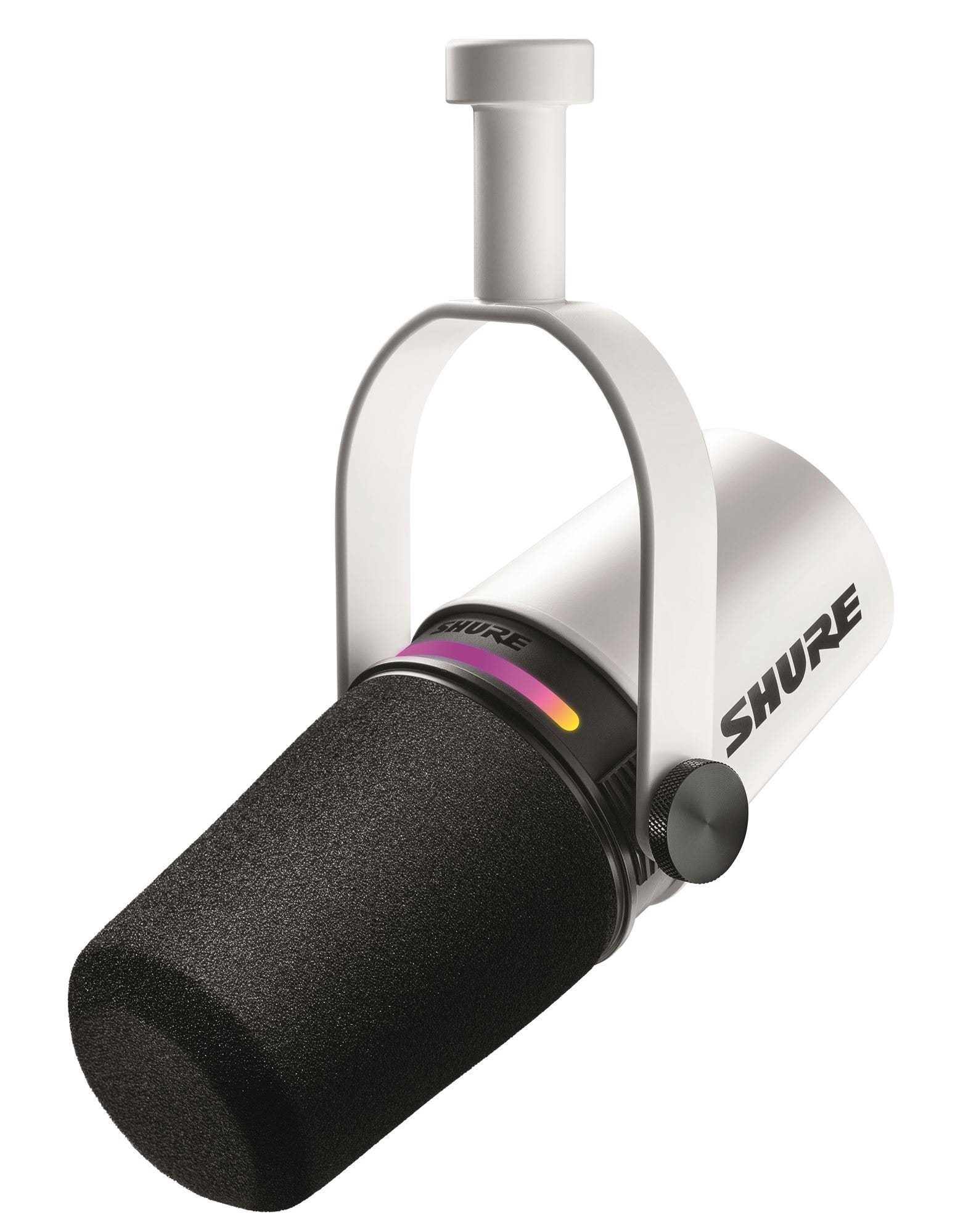 Shure MV7W Podcast Hybrid USB-C And XLR Dynamic Microphone White