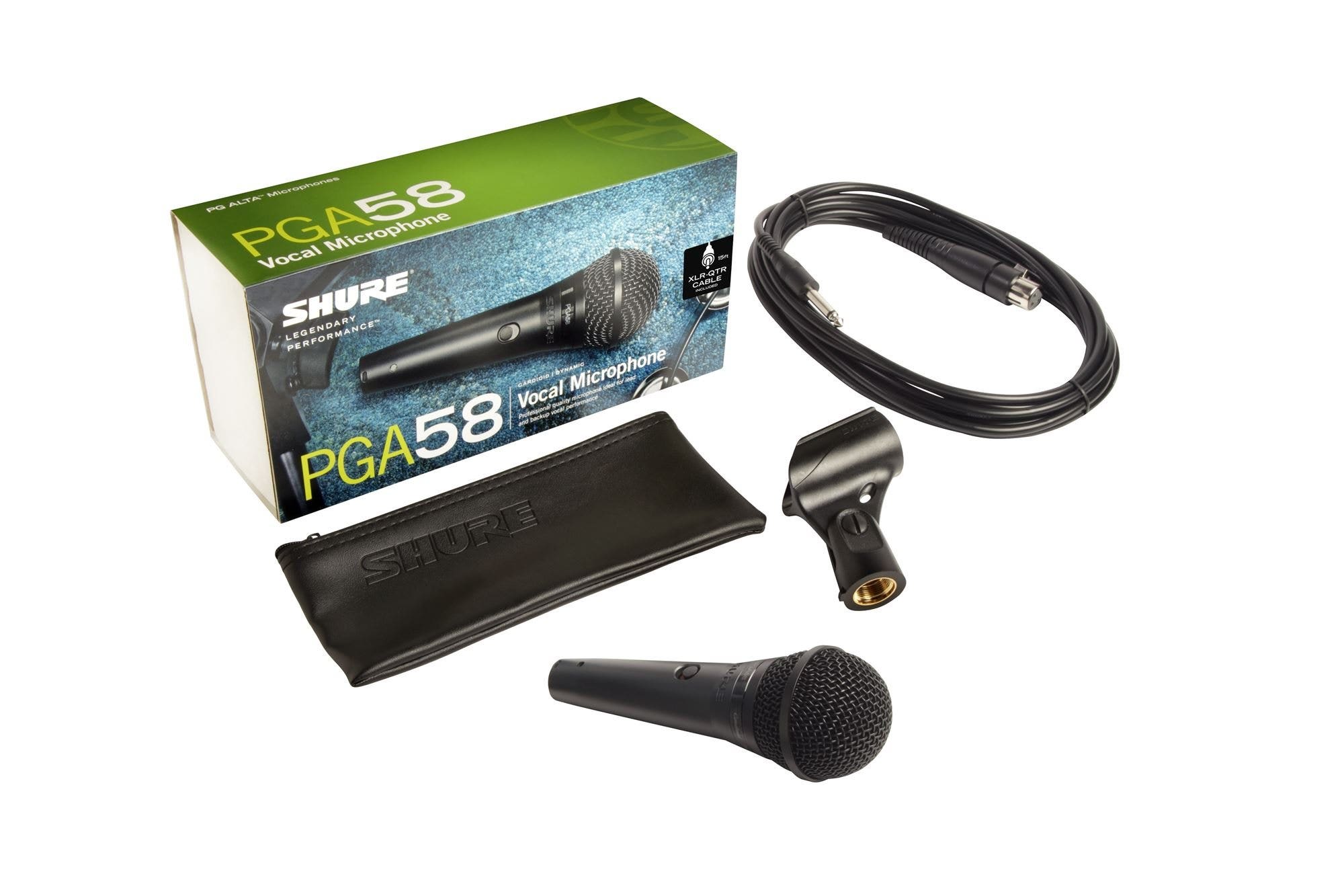 Shure PGA58 Alta Dynamic Vocal Microphone with XLR to 1/4" Cable