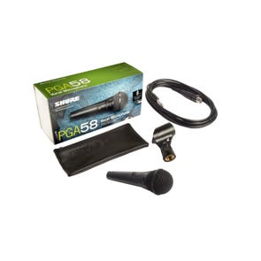 Shure PGA58 Alta Dynamic Vocal Microphone with XLR to 1/4" Cable