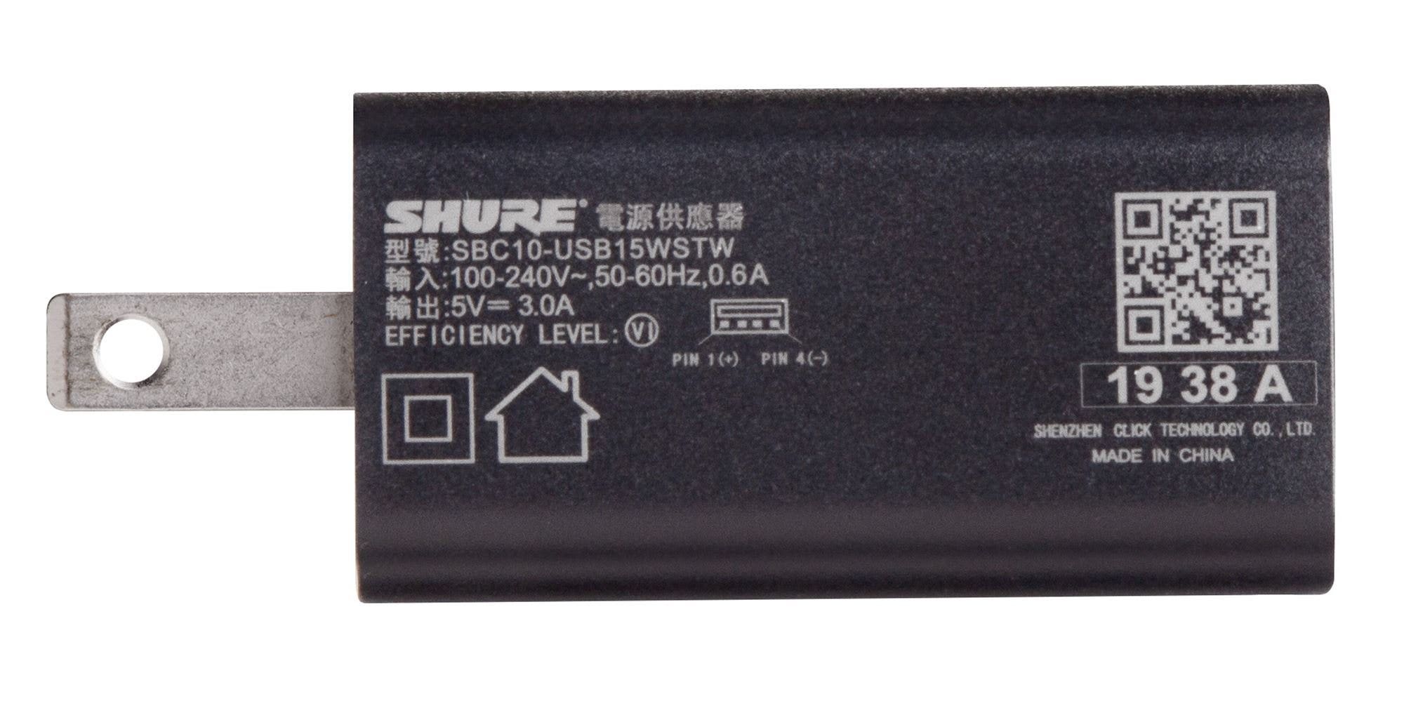 Shure SBC10-USBC Charging Power Adaptor