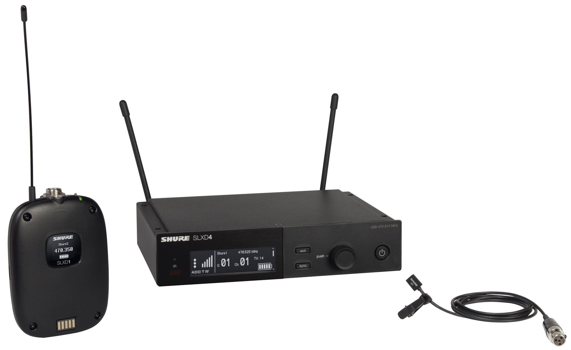 Shure SLXD14/93 SLX-D Digital WL93 Lavalier Wireless System