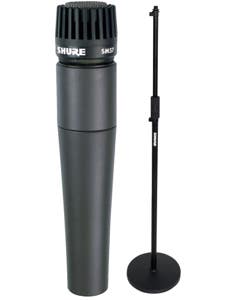 Shure SM57 Microphone and SH-RBMICSTAND10 10" Base Bundle