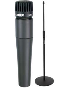 Shure SM57 Microphone and SH-RBMICSTAND12 Stand 12" Base Bundle