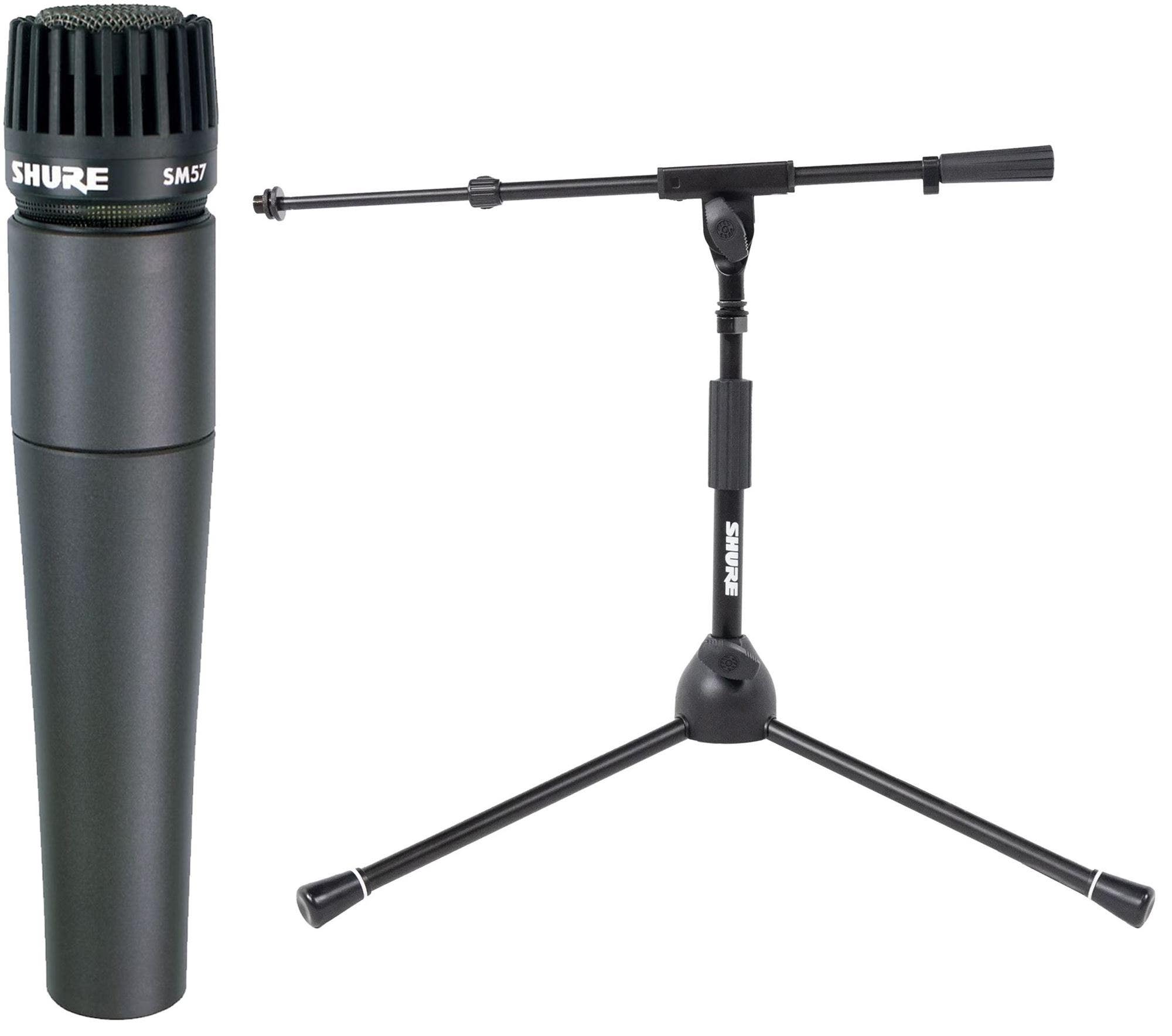 Shure SM57 Microphone and SH-TRIPODSTDLP Stand Bundle