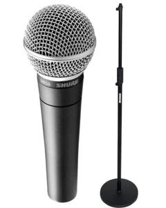Shure SM58 Vocal Mic with SH-RBMICSTAND10 Stand Bundle