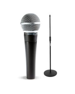 Shure SM58 Vocal Microphone and SH-RBMICSTAND12 Stand Bundle