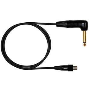 Shure WA307 Premium Locking Guitar Cable Angled 1/4" to TA4F