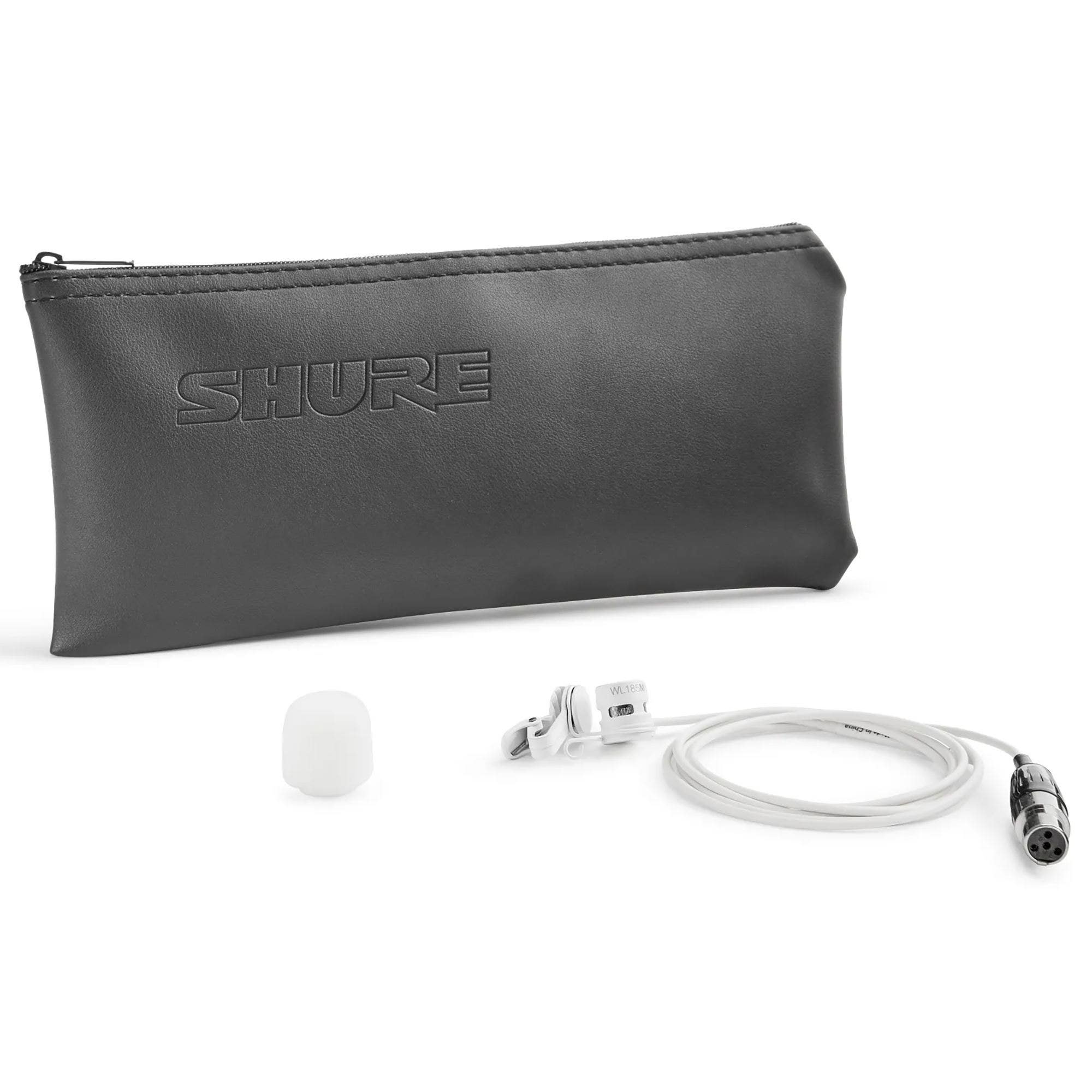 Shure WL185MW/C-TQG Cardioid Condenser Lavalier Microphone White TA4F