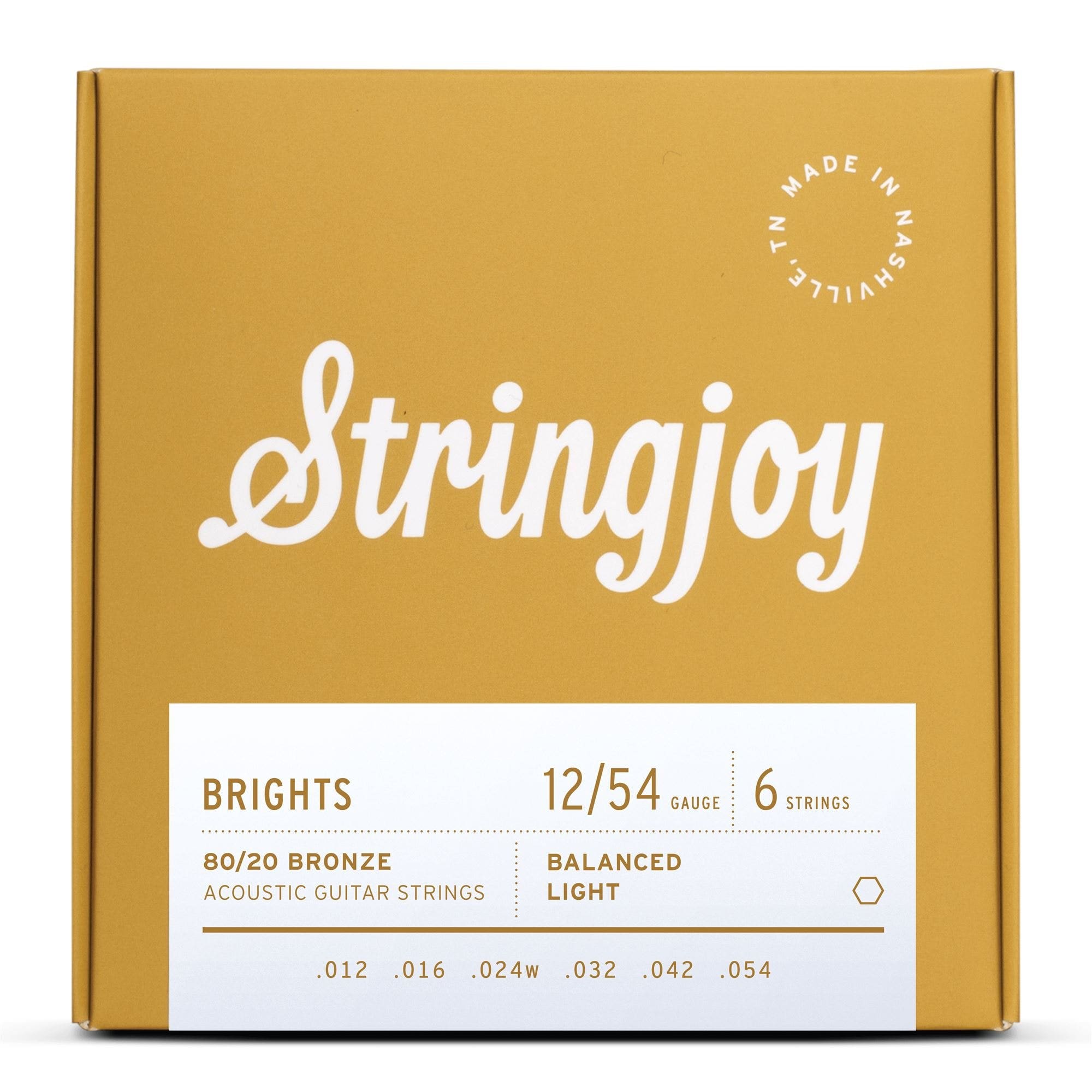 Stringjoy Brights 80/20 Bronze Acoustic Guitar Strings
