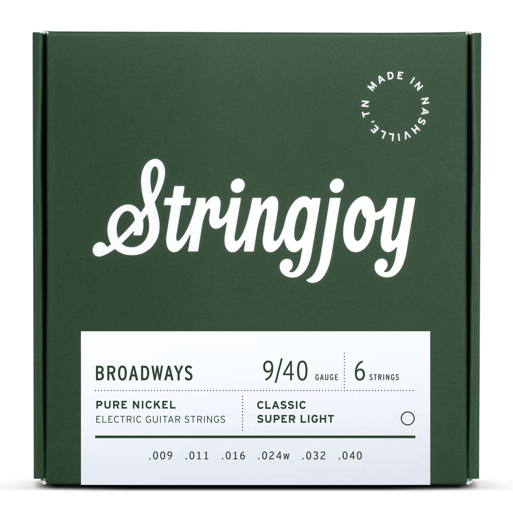 Stringjoy Broadways Nickel Electric Guitar Strings