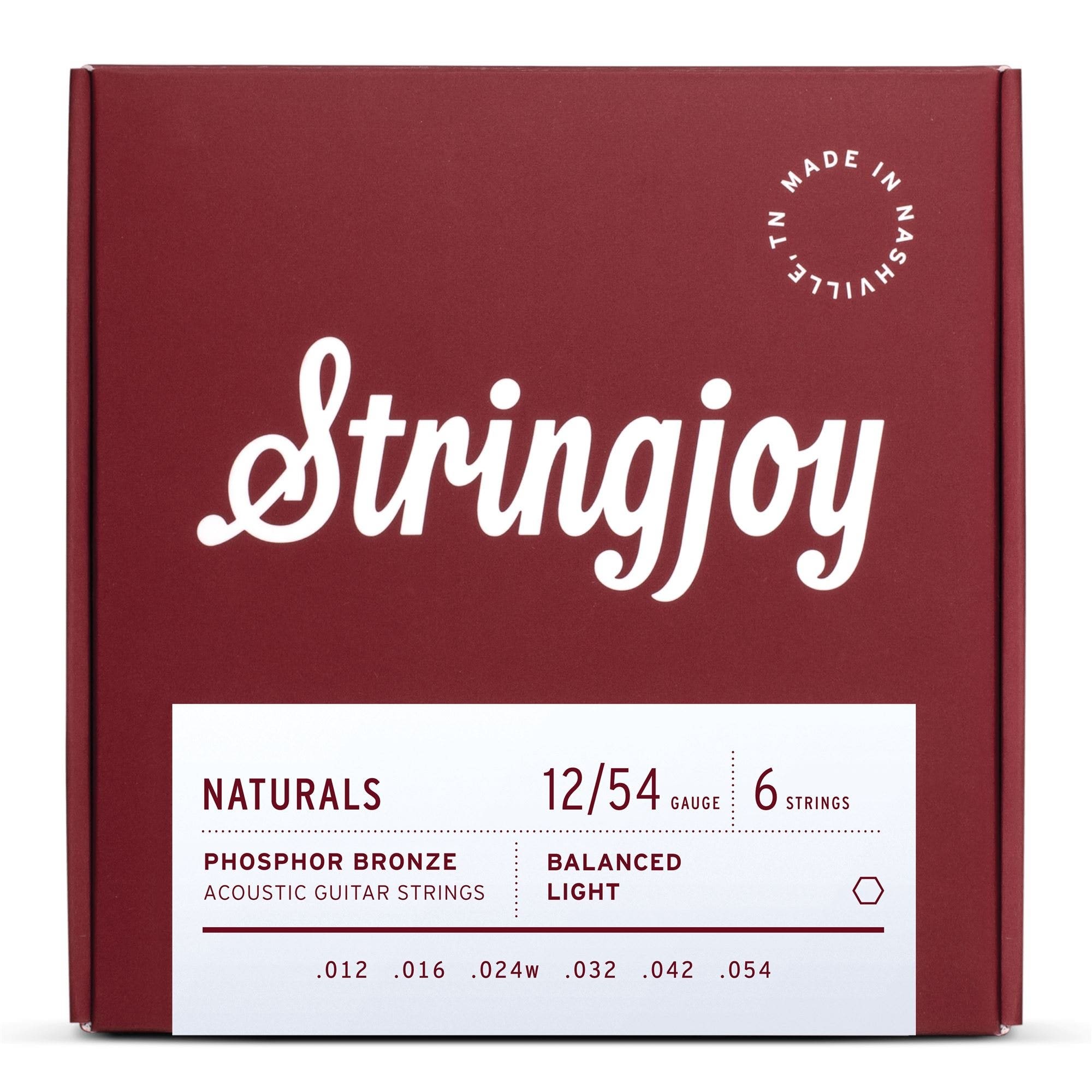 Stringjoy Naturals Phosphor Bronze Acoustic Guitar Strings