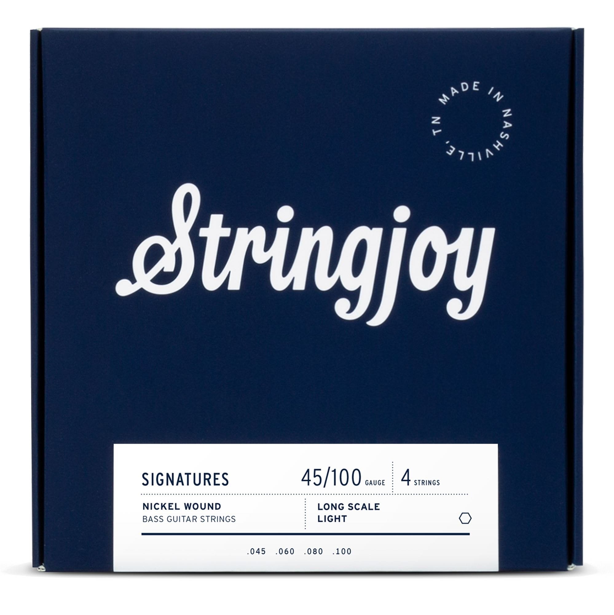 Stringjoy 4-String Long Scale Nickel Roundwound Bass Guitar Strings