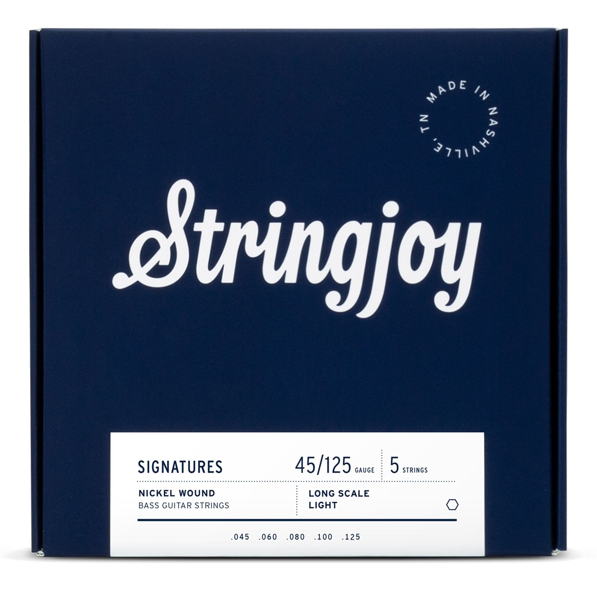Stringjoy 5-String Long Scale Nickel Roundwound Bass Guitar Strings