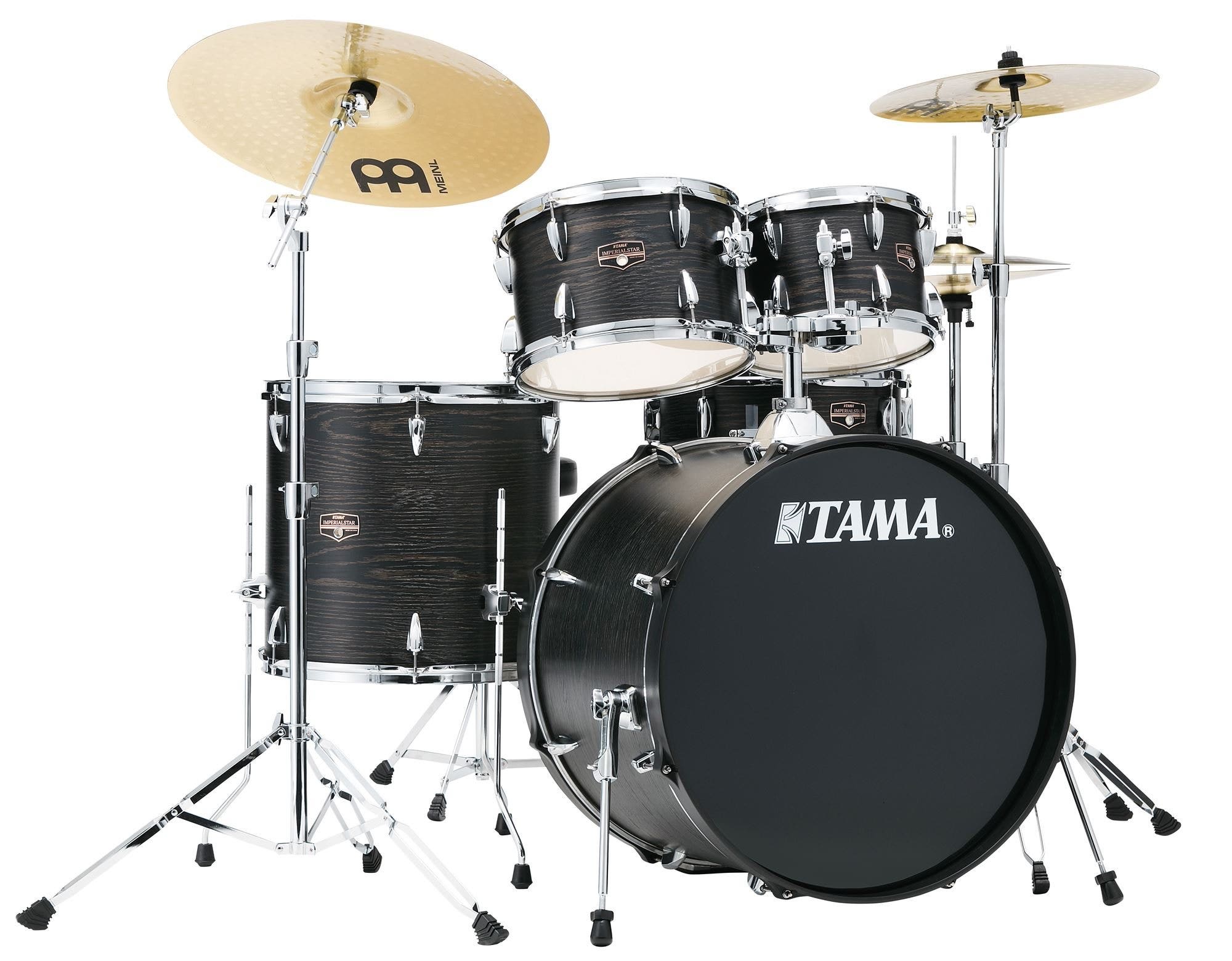 Tama Imperialstar 5 Piece With Meinl Cymbals Black Oak Wrap