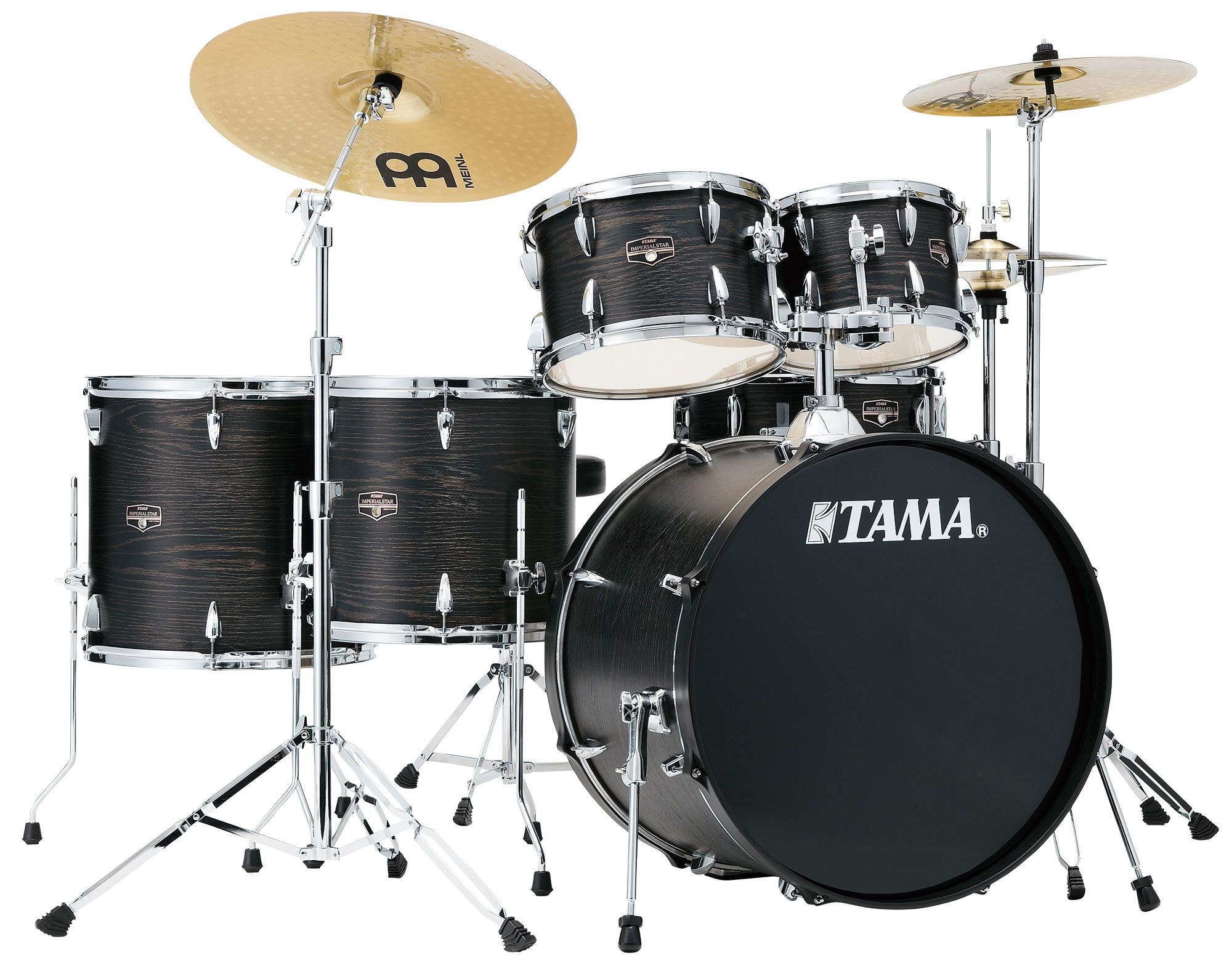 Tama Imperialstar 6 Piece With Meinl Cymbals Black Oak Wrap