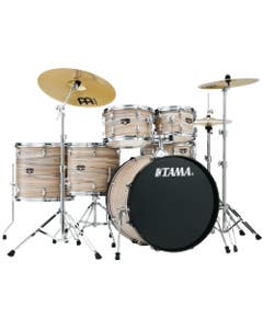 Tama Imperialstar 6-Piece Drum Set with Meinl Cymbals Natural Zebrawood