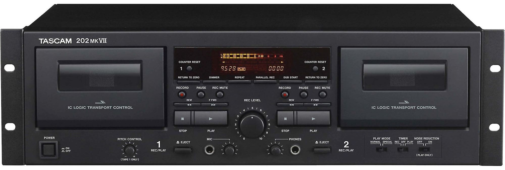 TASCAM 202 MK VII Double Cassette Recorder Deck With USB Port