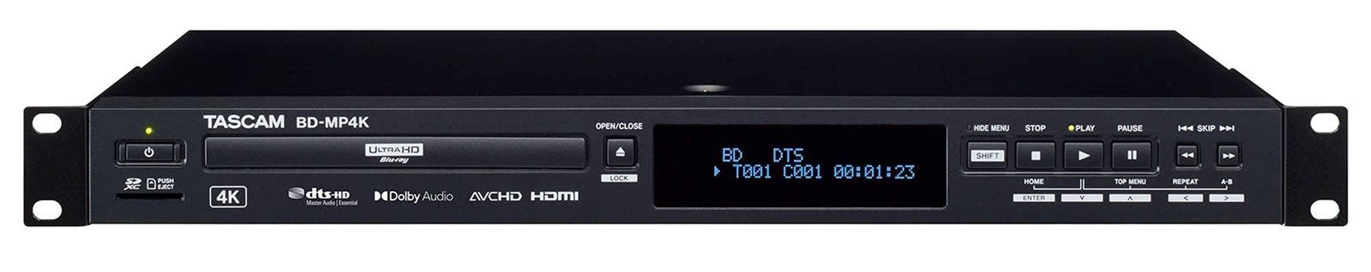 TASCAM BD-MP4K Professional-Grade 4K UHD Blu-Ray Player