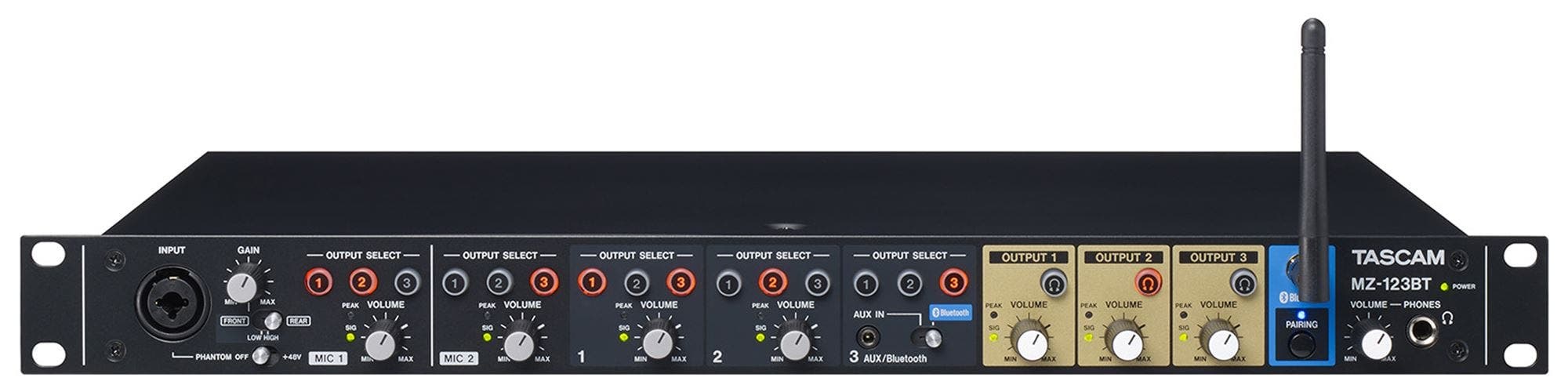 TASCAM MZ-123BT Commercial-grade Multi-Zone Audio Mixer
