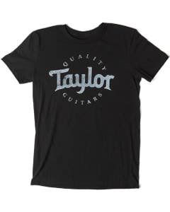 Taylor Men's T-Shirt Black White Distressed Anvil