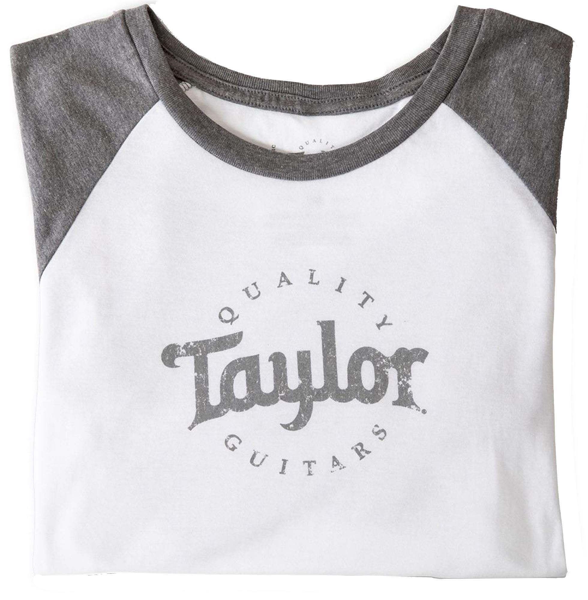 Taylor Ladies Baseball T, Grey Frost White