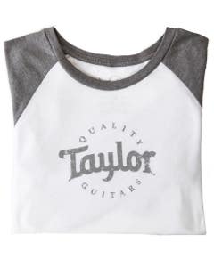 Taylor Ladies Baseball T, Grey Frost White