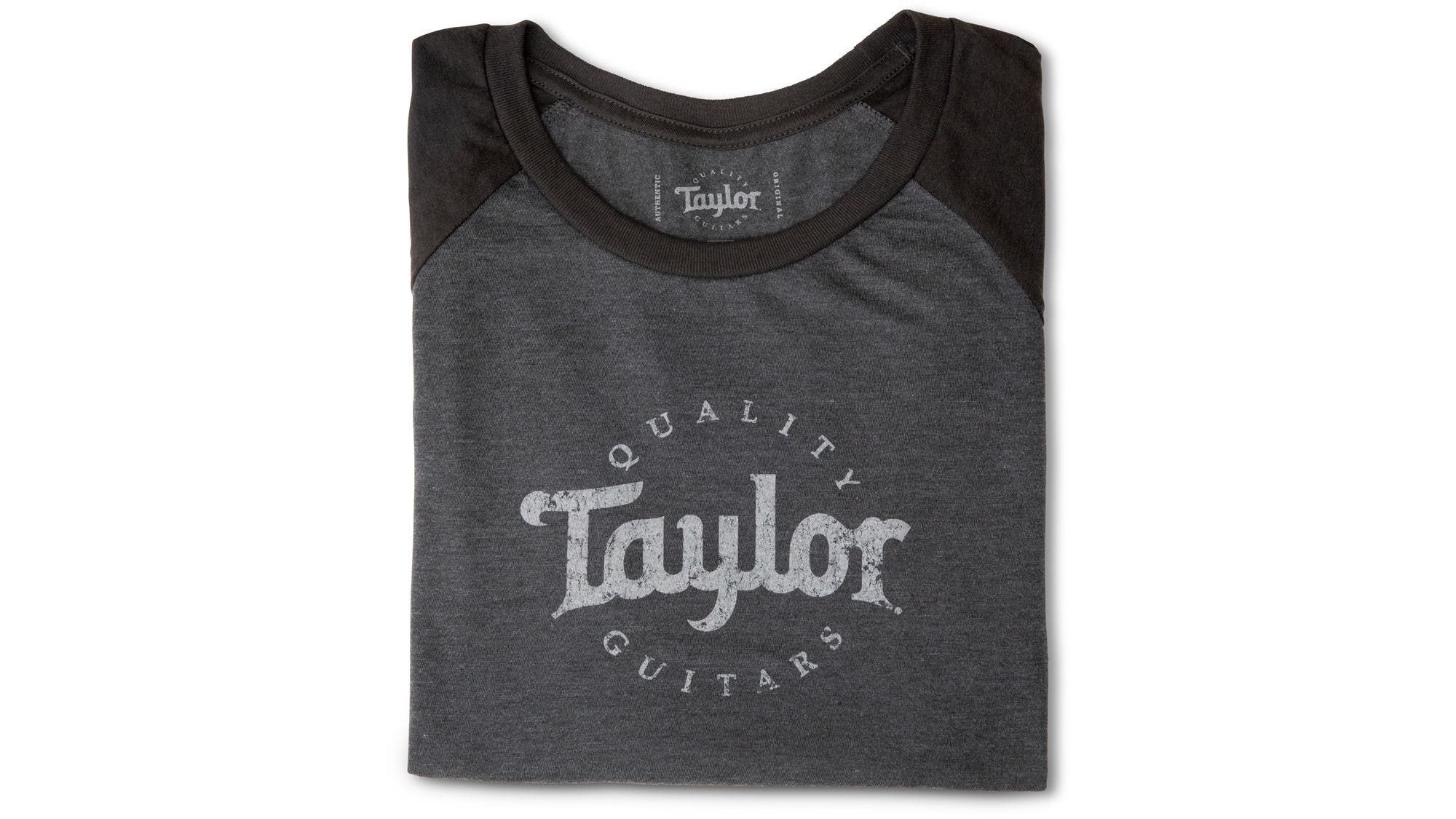 Taylor Ladies Baseball T-Shirt Black and Black Frost