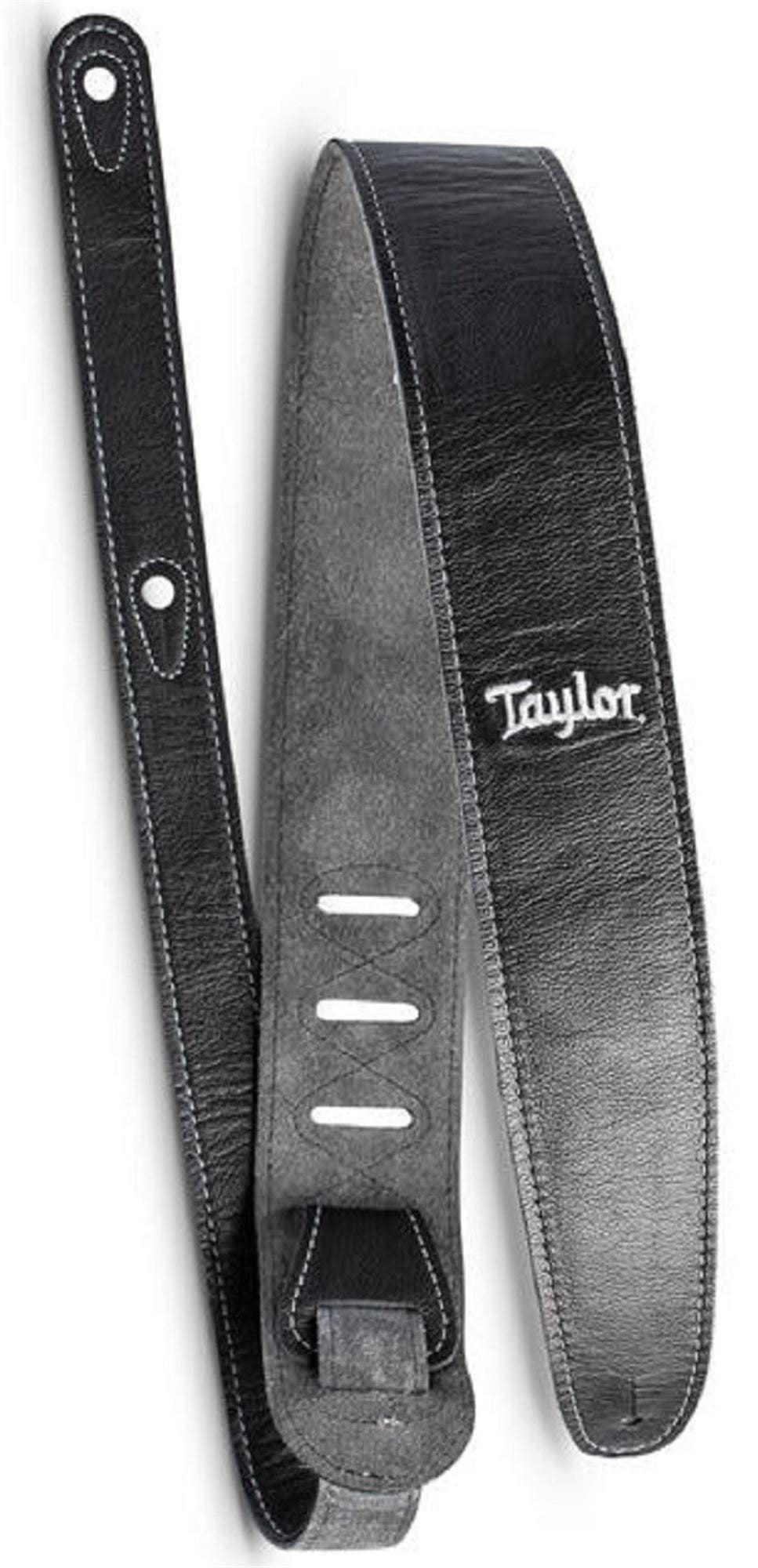 Taylor 2.5" Black Leather Strap Black Suede Back