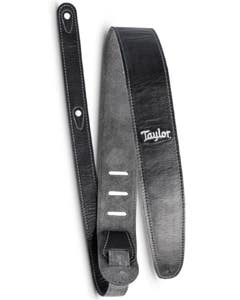 Taylor 2.5" Black Leather Strap Black Suede Back