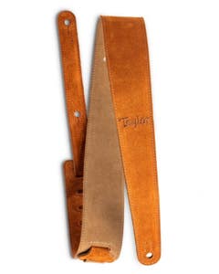 Taylor Suede Logo Guitar Strap Honey