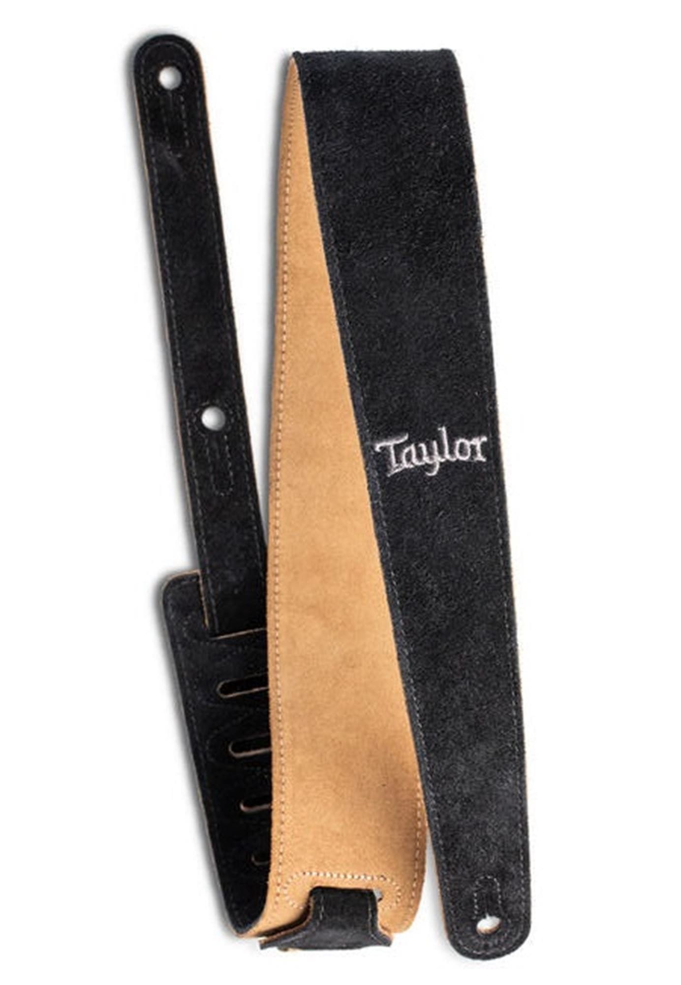 Taylor Suede Logo Guitar Strap Black