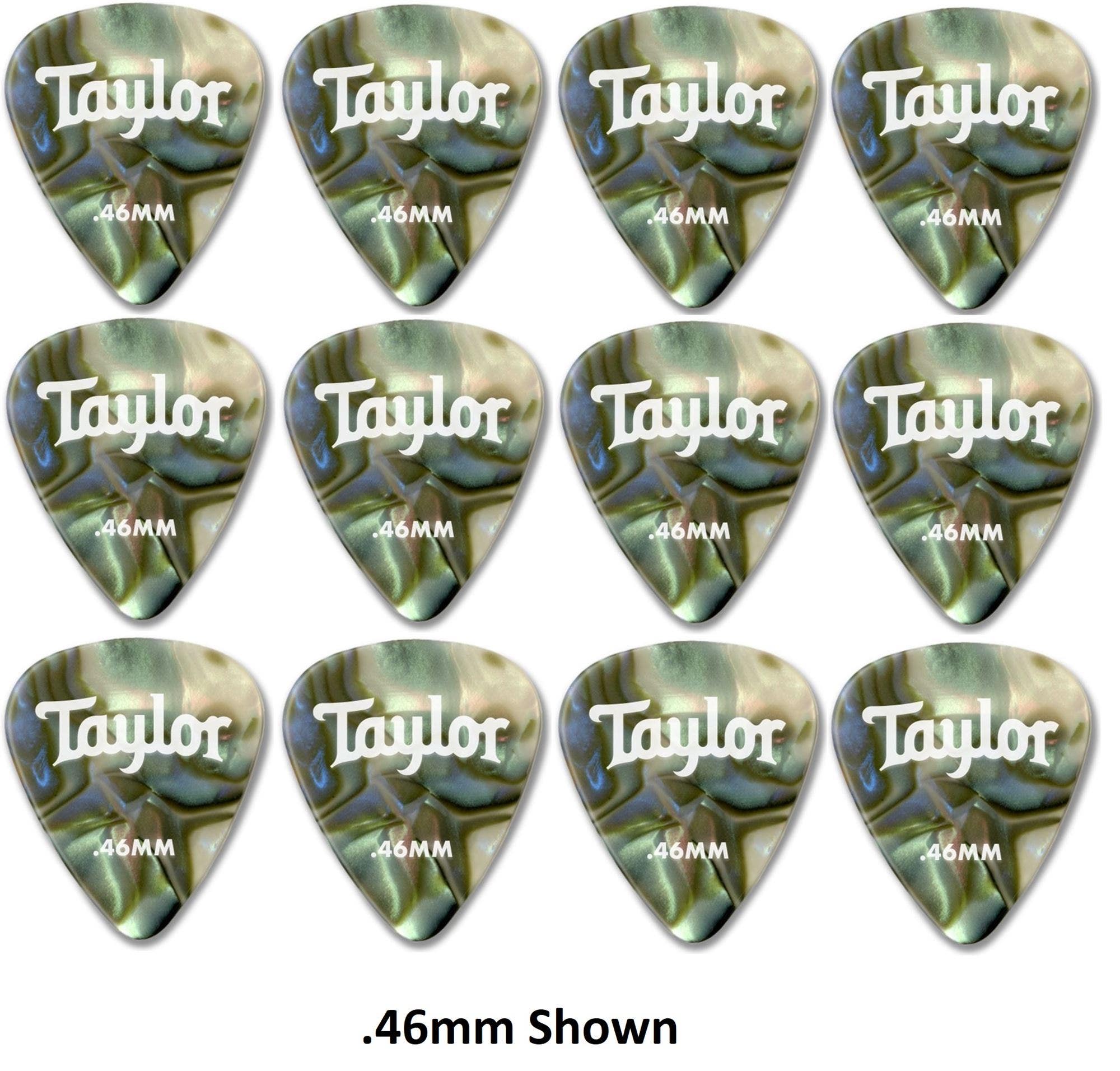 Taylor Celluloid Guitar Picks Abalone .71mm 12 Pack