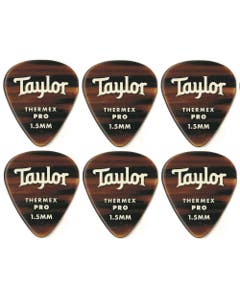 Taylor Premium 351 Thermex Pro Guitar Picks 6 Pack Tortoise Shell 1.5mm