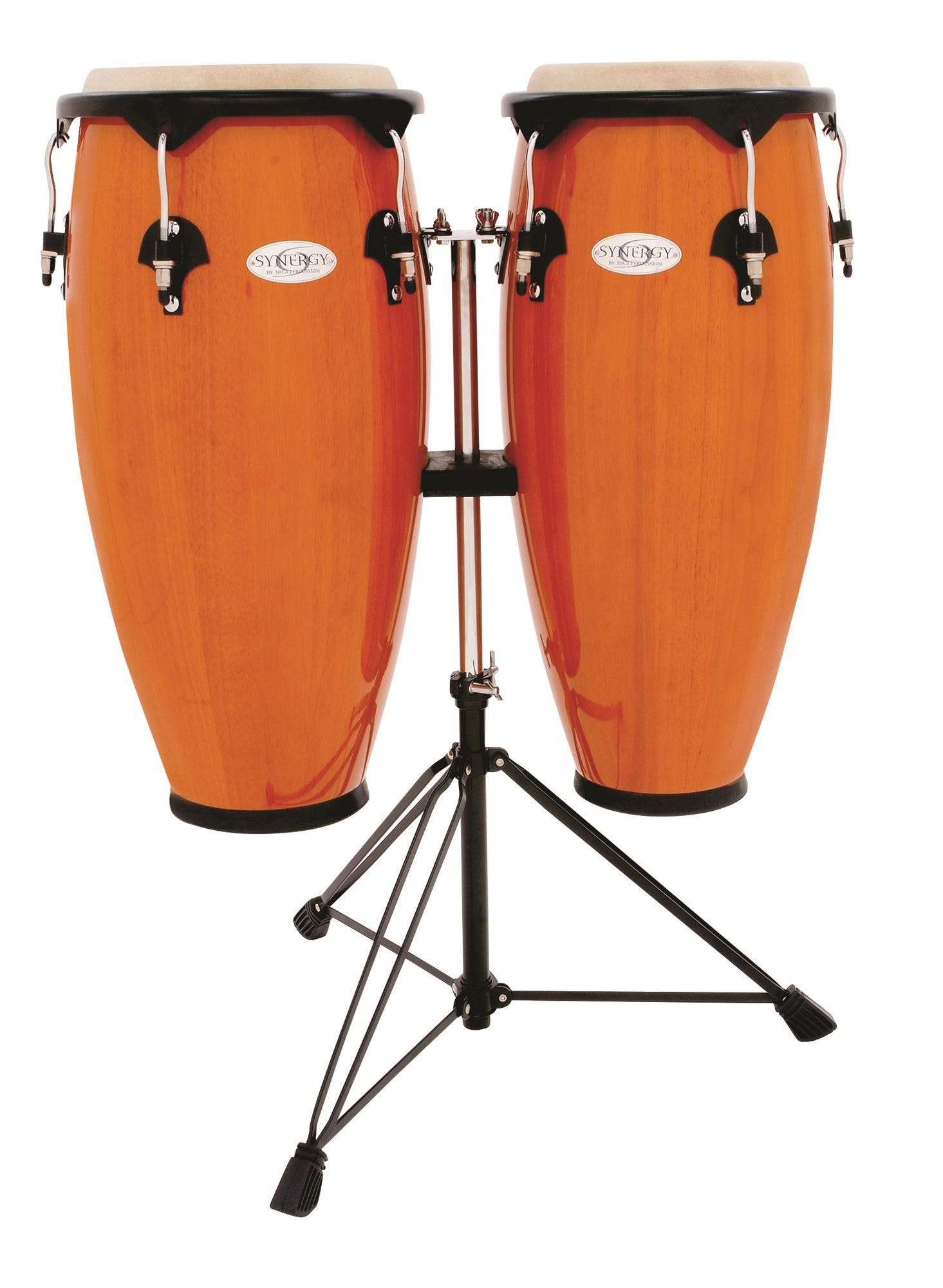Toca 2300 Synergy Wood Conga Set With Stand Amber