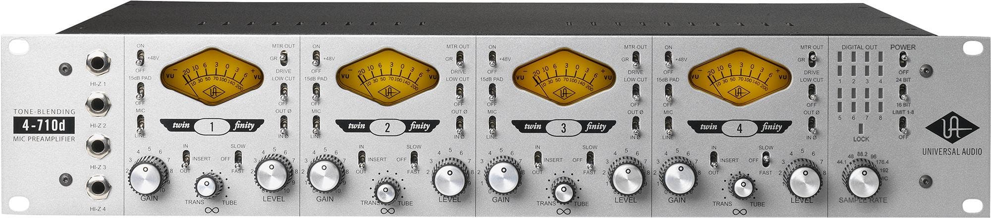 Universal Audio 4 710D Four Channel Microphone Preamp