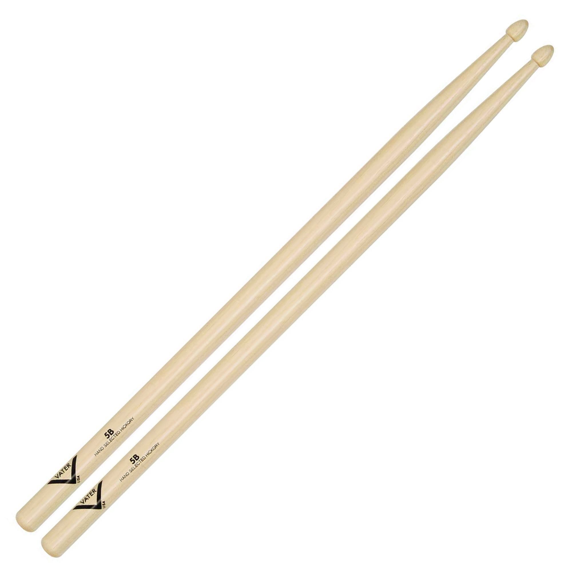 Vater 5B Hickory Wood Tip Drum Sticks