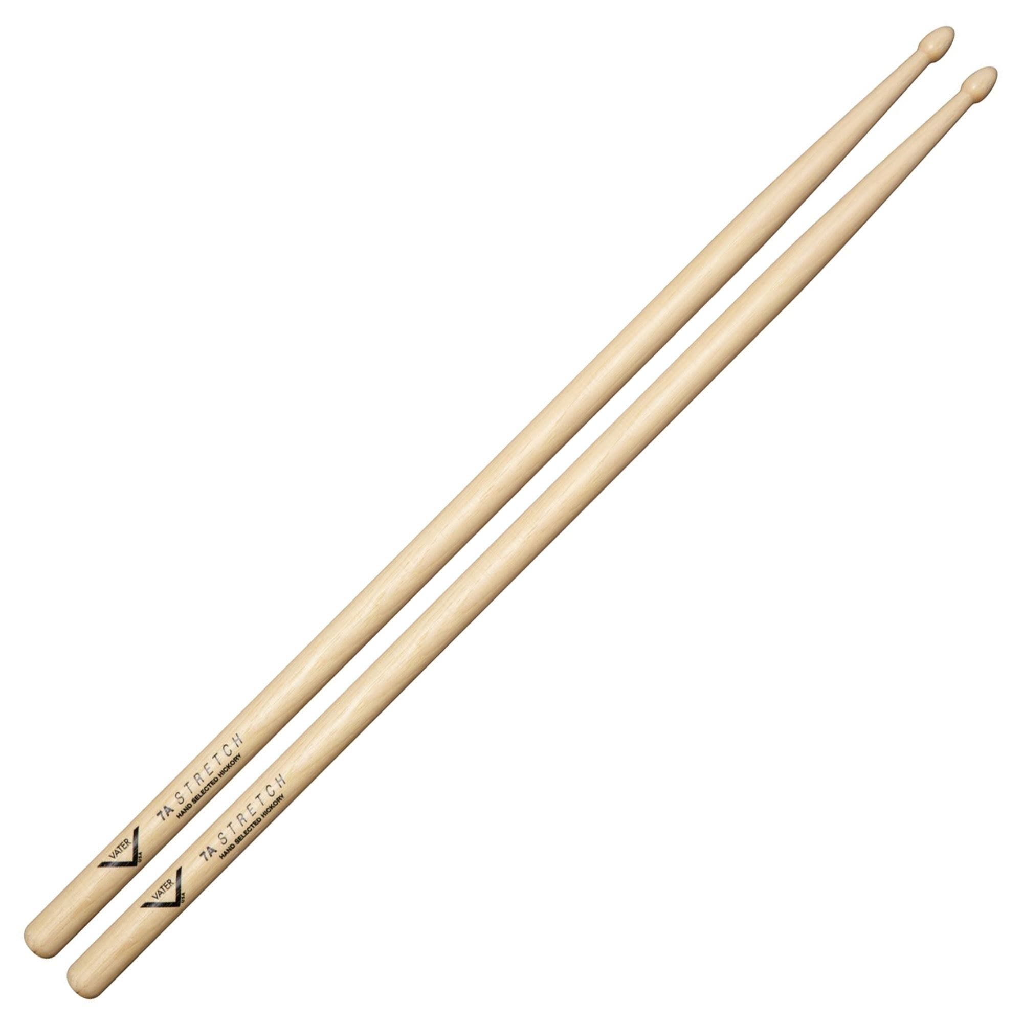 Vater 7A Stretch Hickory Wood Tip Drumsticks Pair